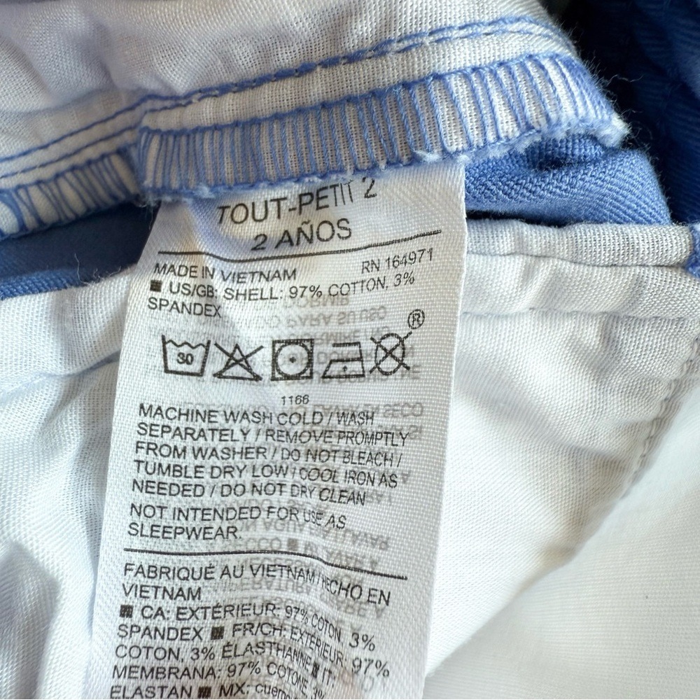 NWT JANIE and JACK Twill Pull-on Shorts in Midday Blue Boys size 2T 100045586 - Picture 11 of 11